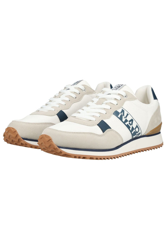 Napapijri Sneaker Lederimitat/Textil Weiß/Navy