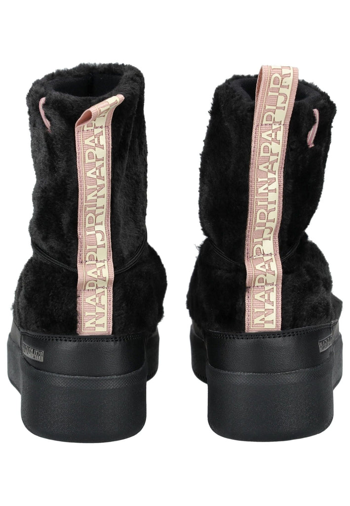 Napapijri Stiefelette Lederimitat Schwarz Warmfutter