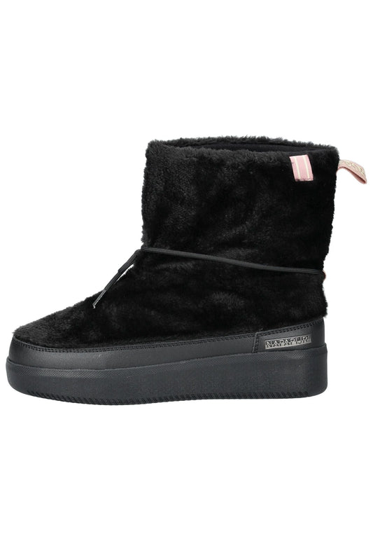 Napapijri Stiefelette Lederimitat Schwarz Warmfutter