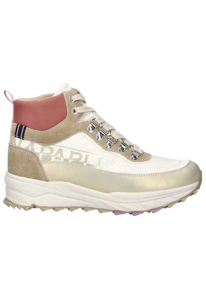 Napapijri Stiefelette Veloursleder/Textil Weiß/Beige