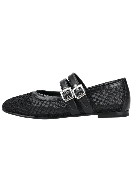 Nero Giardini Ballerinas Leder/Textil Schwarz