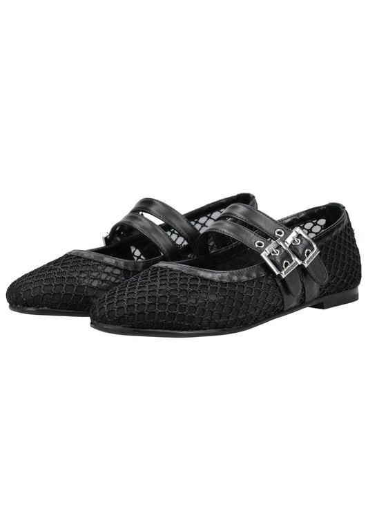 Nero Giardini Ballerinas Leder/Textil Schwarz