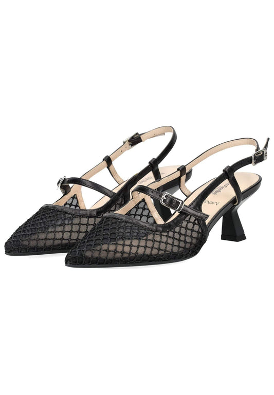 Nero Giardini Pumps Leder/Textil Schwarz