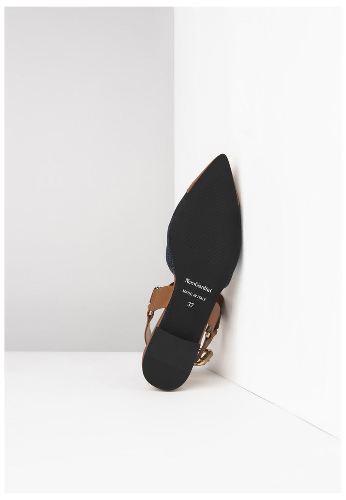 Nero Giardini Pumps Lederimitat/Textil Cognac