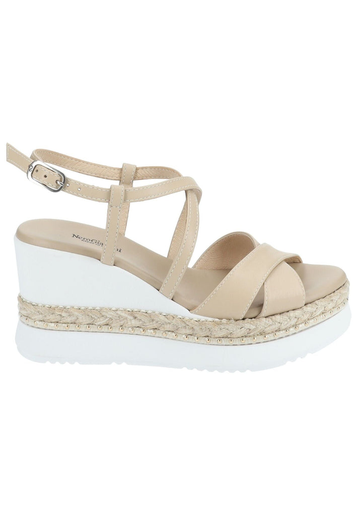 Nero Giardini Sandalen Leder Beige/Weiß