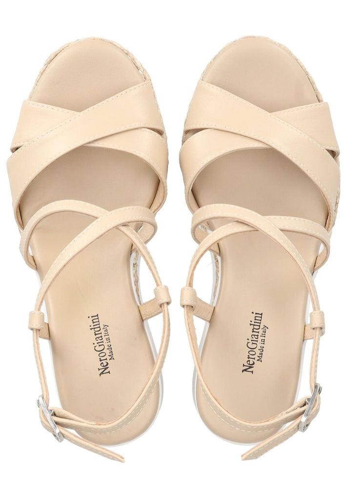 Nero Giardini Sandalen Leder Beige/Weiß