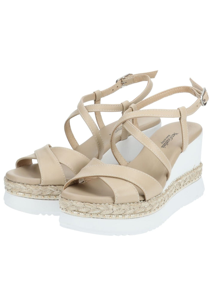 Nero Giardini Sandalen Leder Beige/Weiß