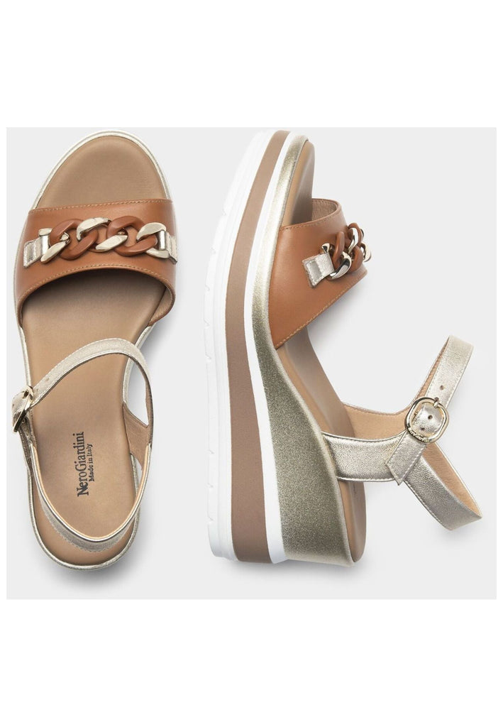 Nero Giardini Sandalen Leder Cognac