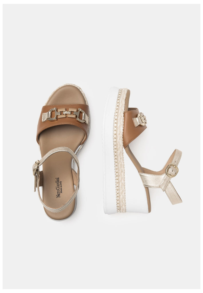 Nero Giardini Sandalen Leder Cognac