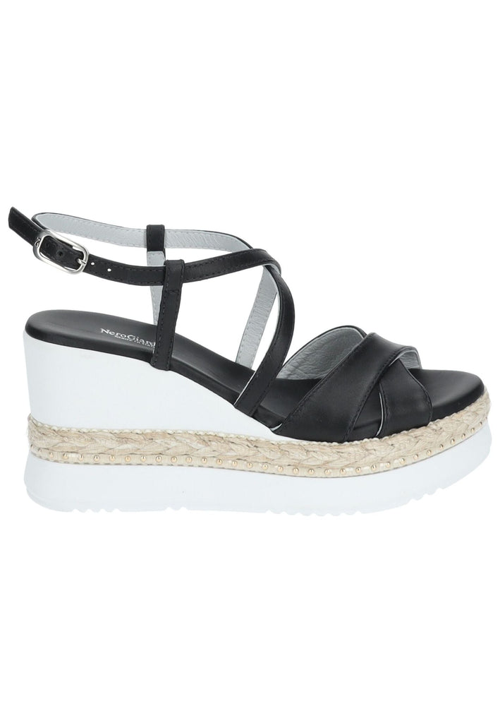 Nero Giardini Sandalen Leder Schwarz/Weiß