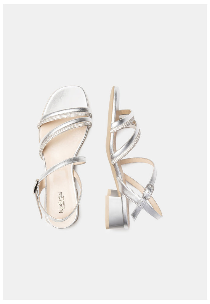 Nero Giardini Sandalen Leder Silber