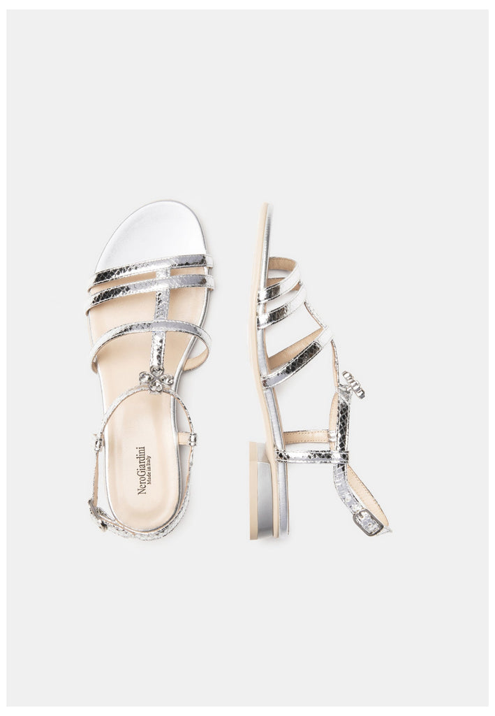 Nero Giardini Sandalen Leder Silber
