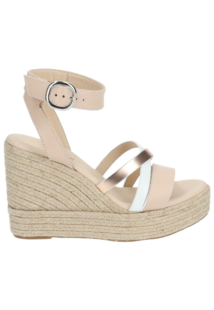 Nero Giardini Sandalen Leder/Textil Beige/Weiß