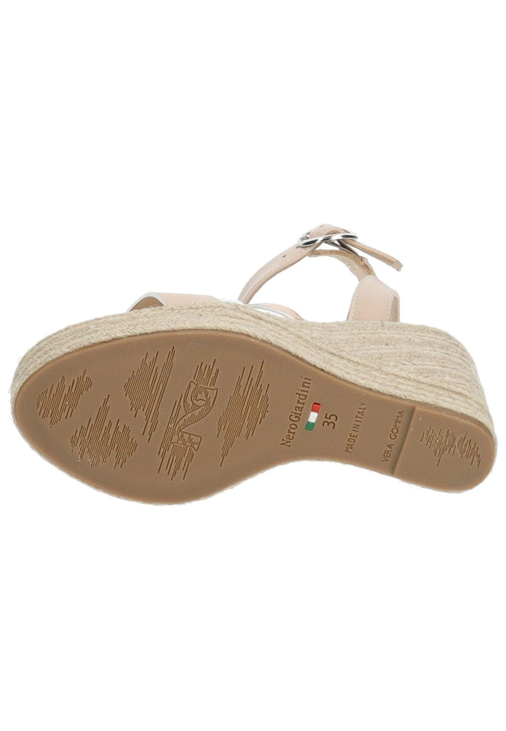 Nero Giardini Sandalen Leder/Textil Beige/Weiß