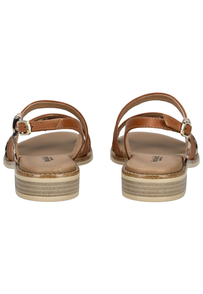Nero Giardini Sandalen Leder/Textil Braun/Gold