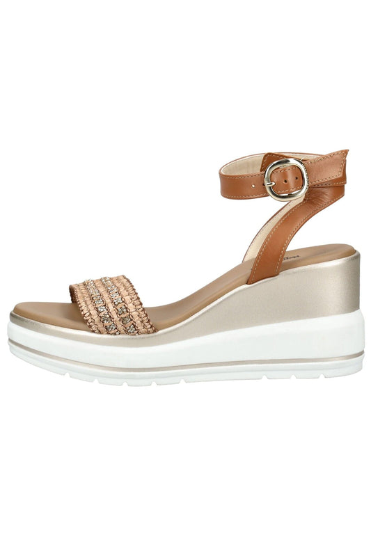 Nero Giardini Sandalen Leder/Textil Cognac