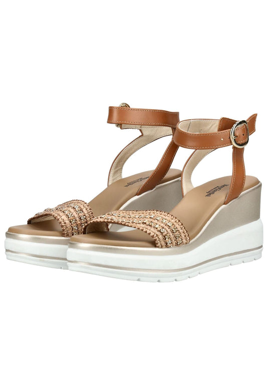 Nero Giardini Sandalen Leder/Textil Cognac