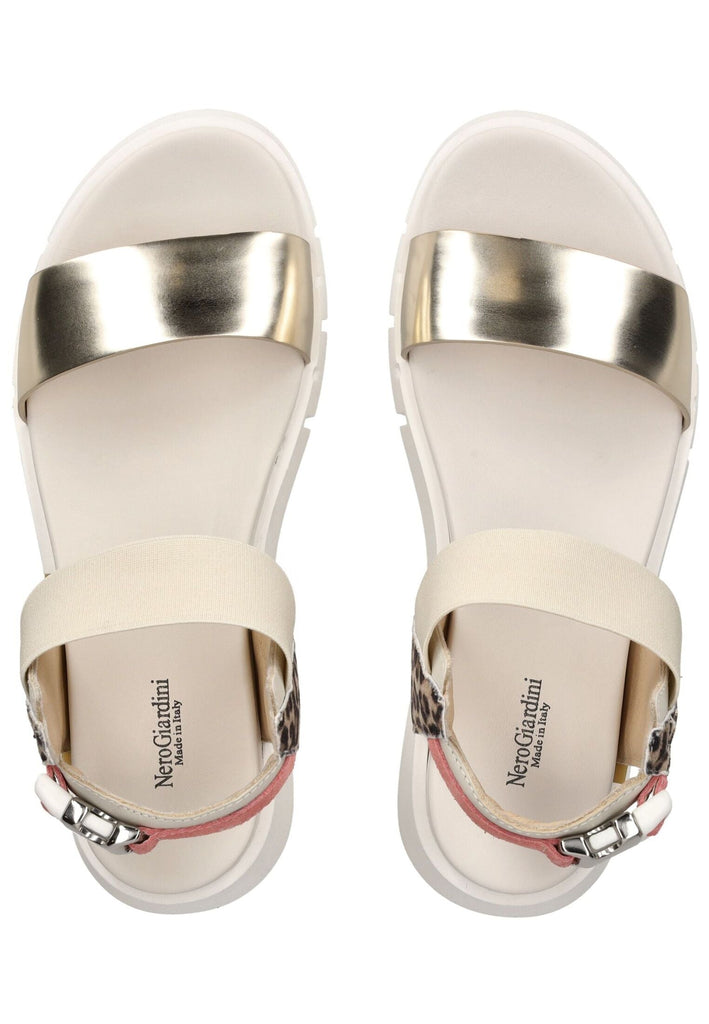 Nero Giardini Sandalen Leder/Textil Platin