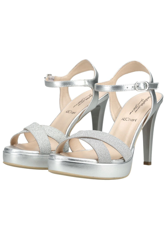 Nero Giardini Sandalen Leder/Textil Silber