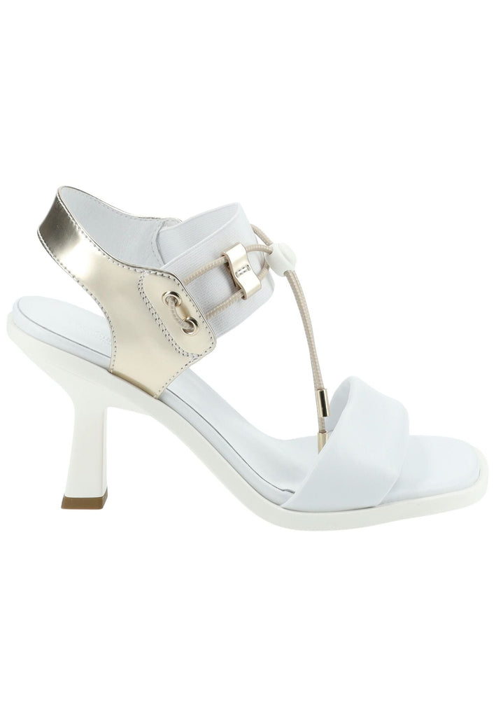 Nero Giardini Sandalen Leder/Textil Weiß/Gold