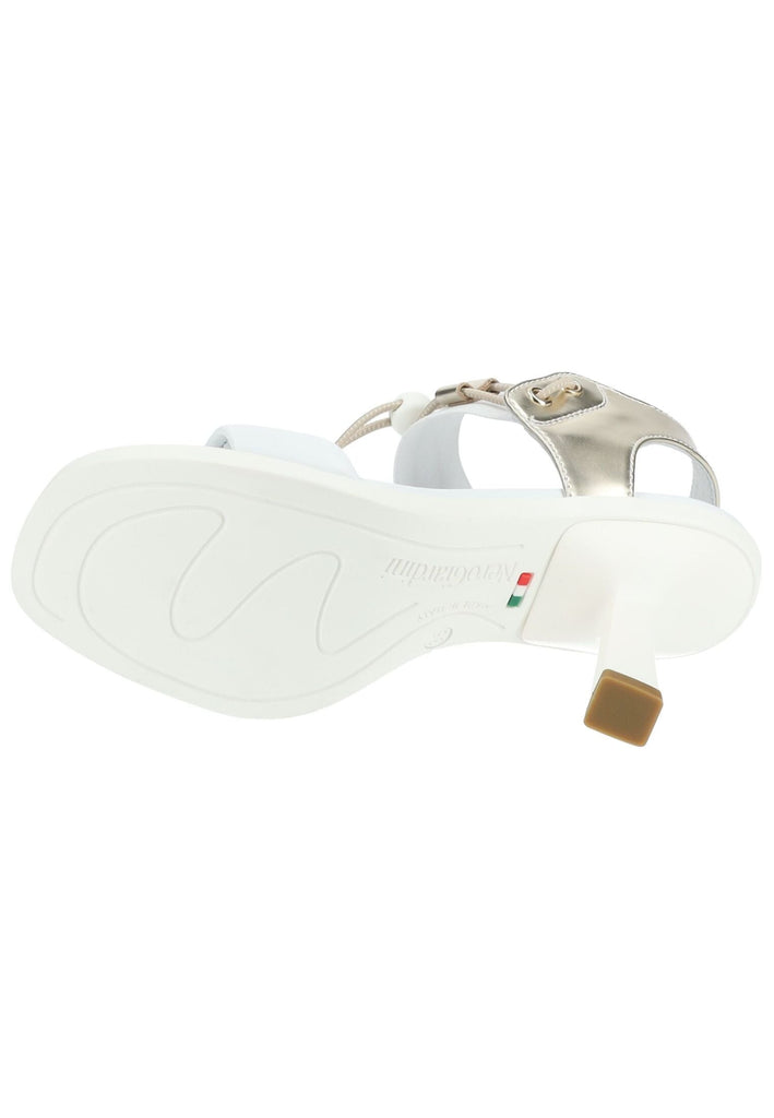 Nero Giardini Sandalen Leder/Textil Weiß/Gold