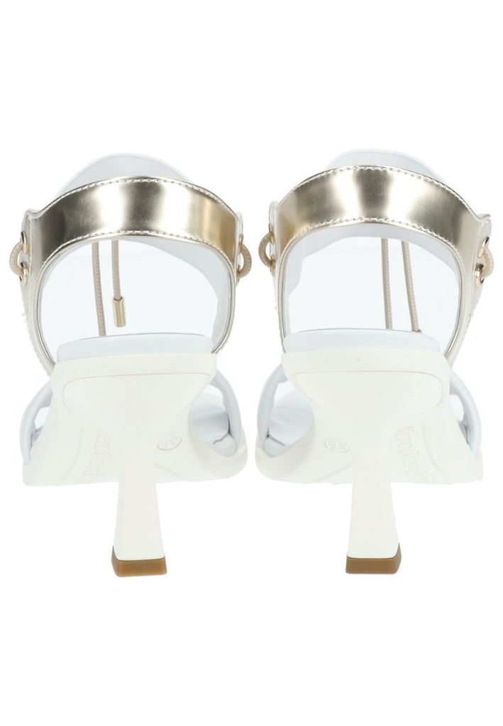 Nero Giardini Sandalen Leder/Textil Weiß/Gold