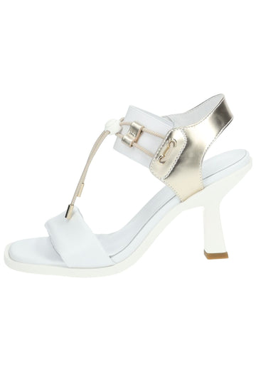 Nero Giardini Sandalen Leder/Textil Weiß/Gold