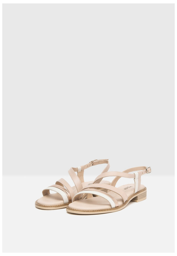 Nero Giardini Sandalen Leder/Textil Weiß/Rosa