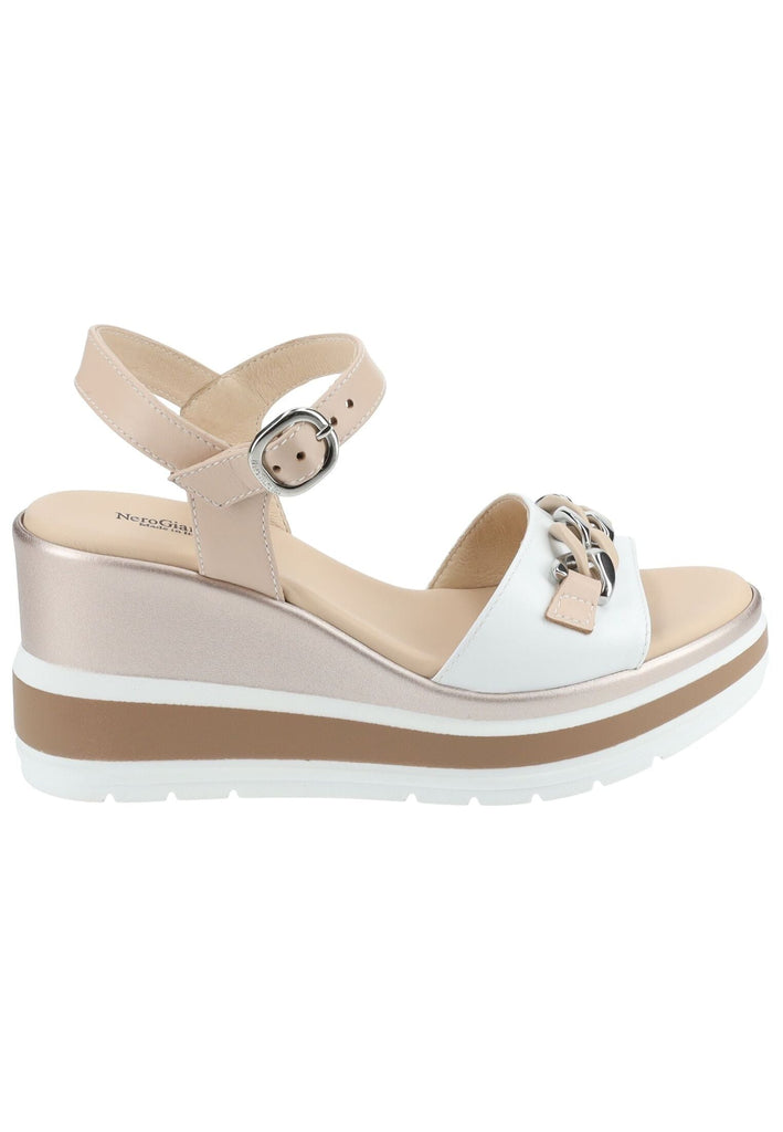 Nero Giardini Sandalen Leder Weiß Kombi