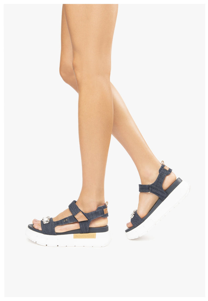 Nero Giardini Sandalen Lederimitat/Textil Jeans