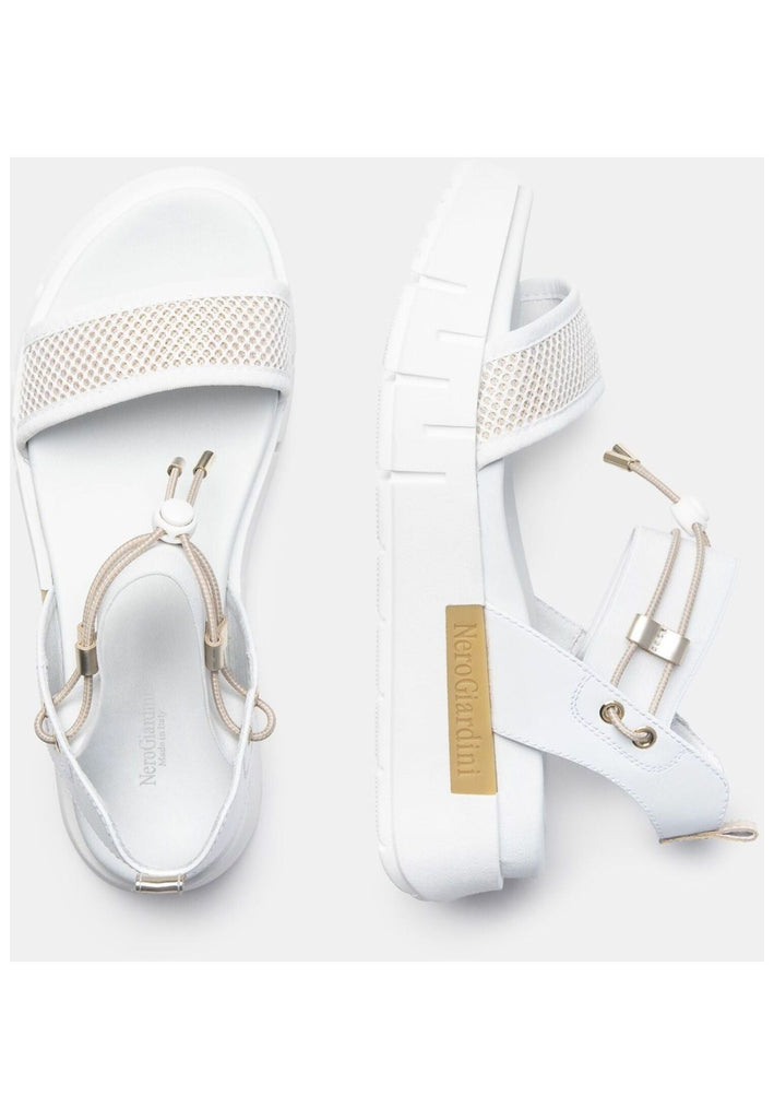 Nero Giardini Sandalen Lederimitat/Textil Weiß