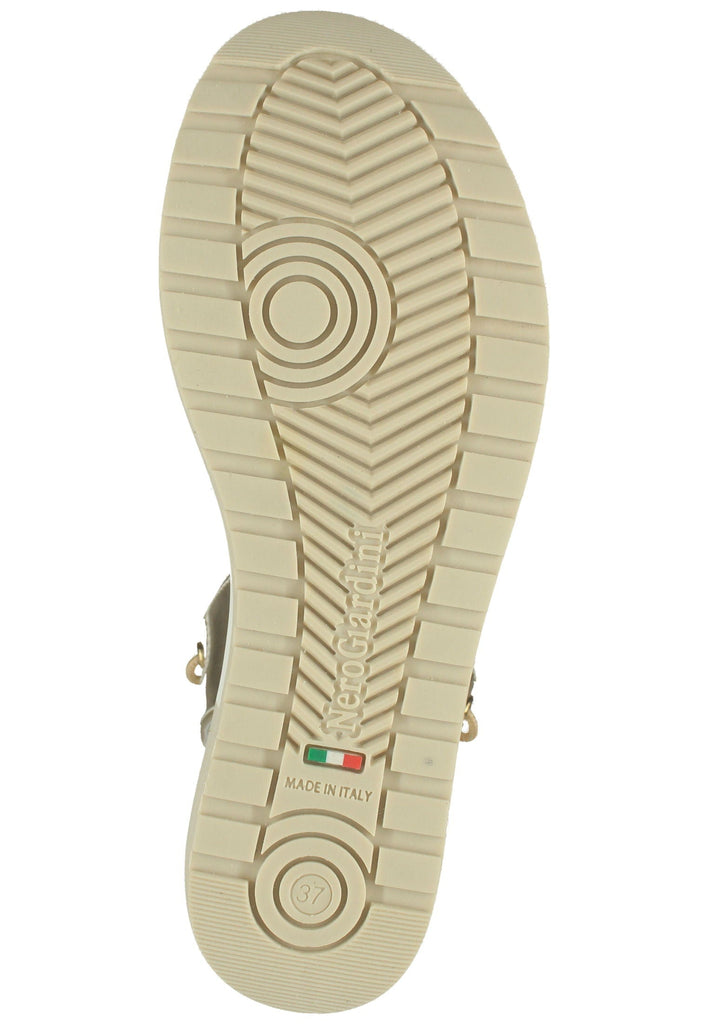 Nero Giardini Sandalen Lederimitat/Textil Weiß/Gold