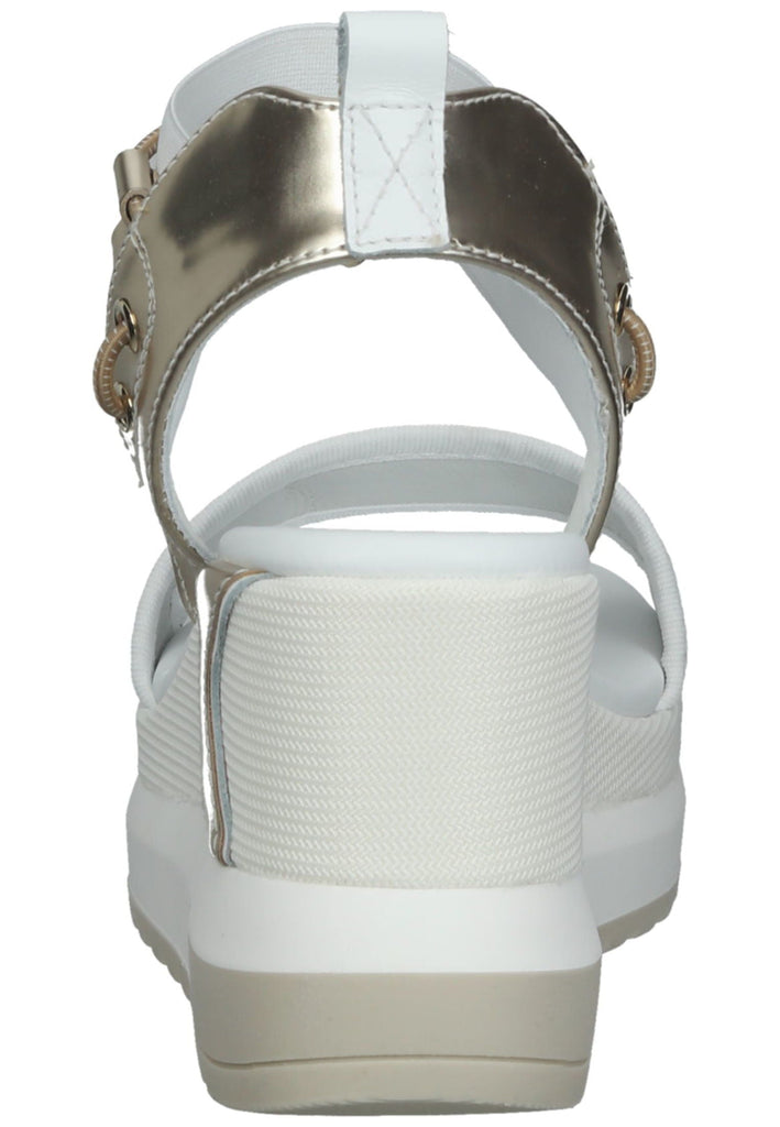 Nero Giardini Sandalen Lederimitat/Textil Weiß/Gold