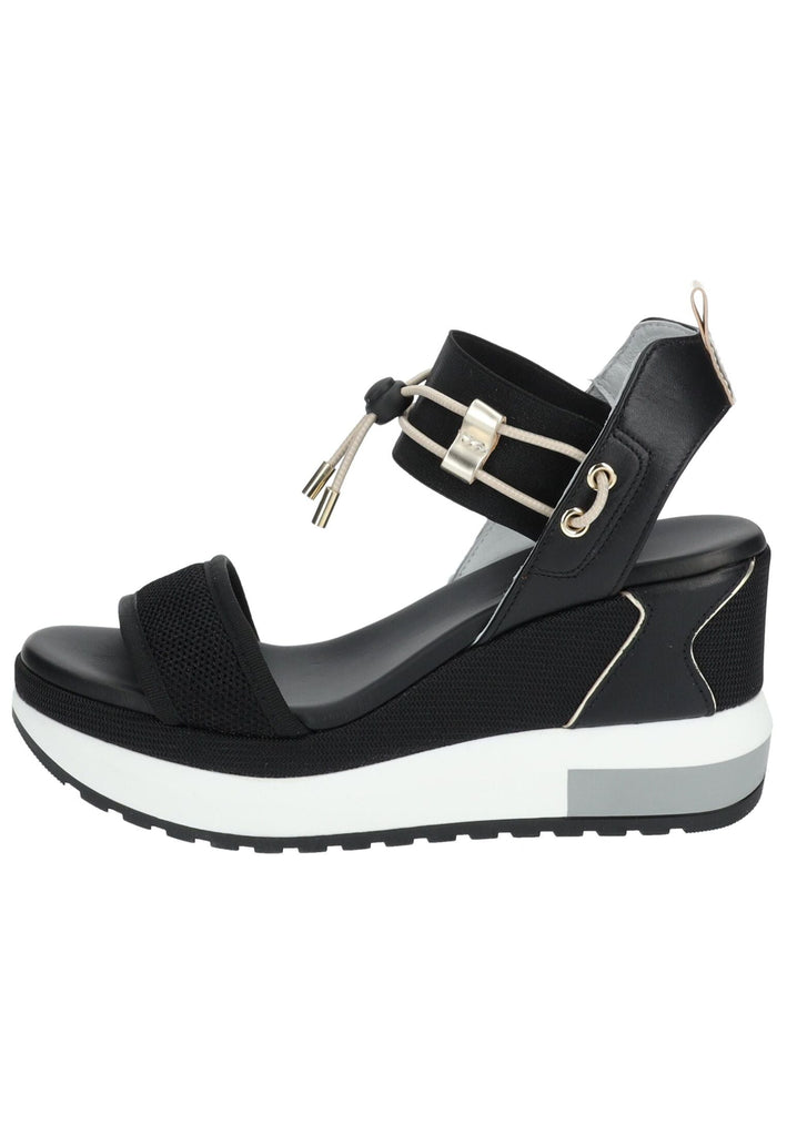 Sandalen Nero Giardini Sandalen Leder/Textil Schwarz/Gold