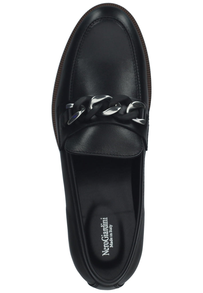 Nero Giardini Slipper Leder Schwarz