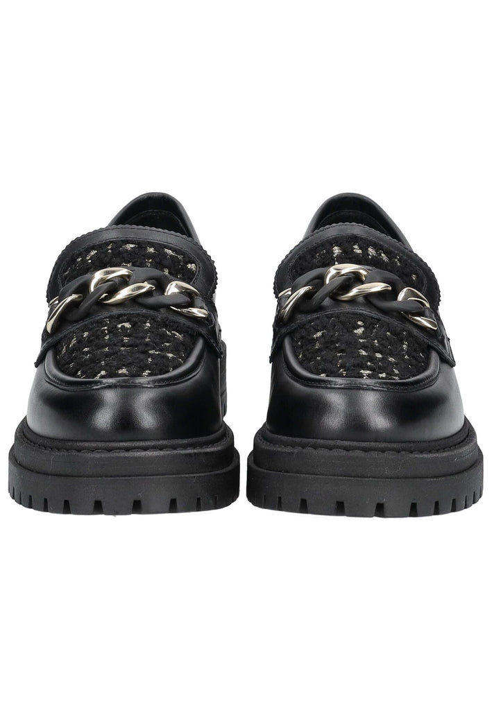 Nero Giardini Slipper Leder/Textil Schwarz