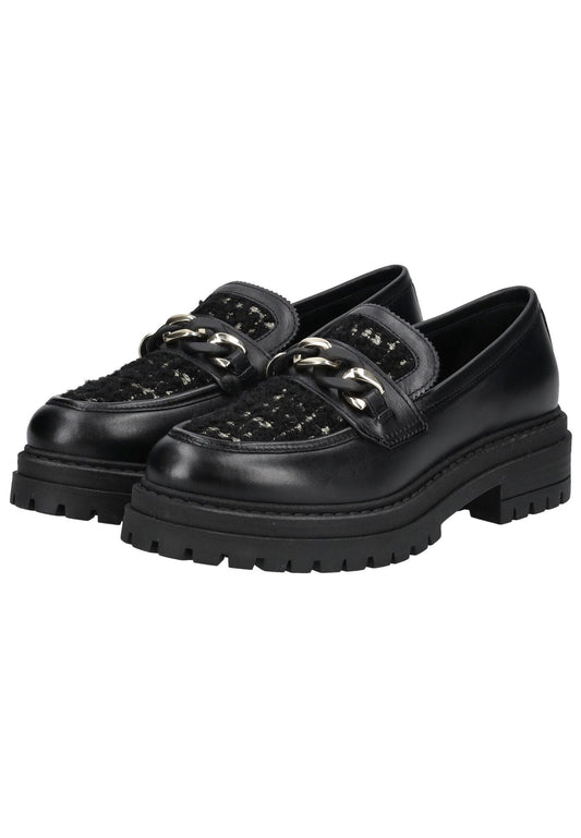 Nero Giardini Slipper Leder/Textil Schwarz