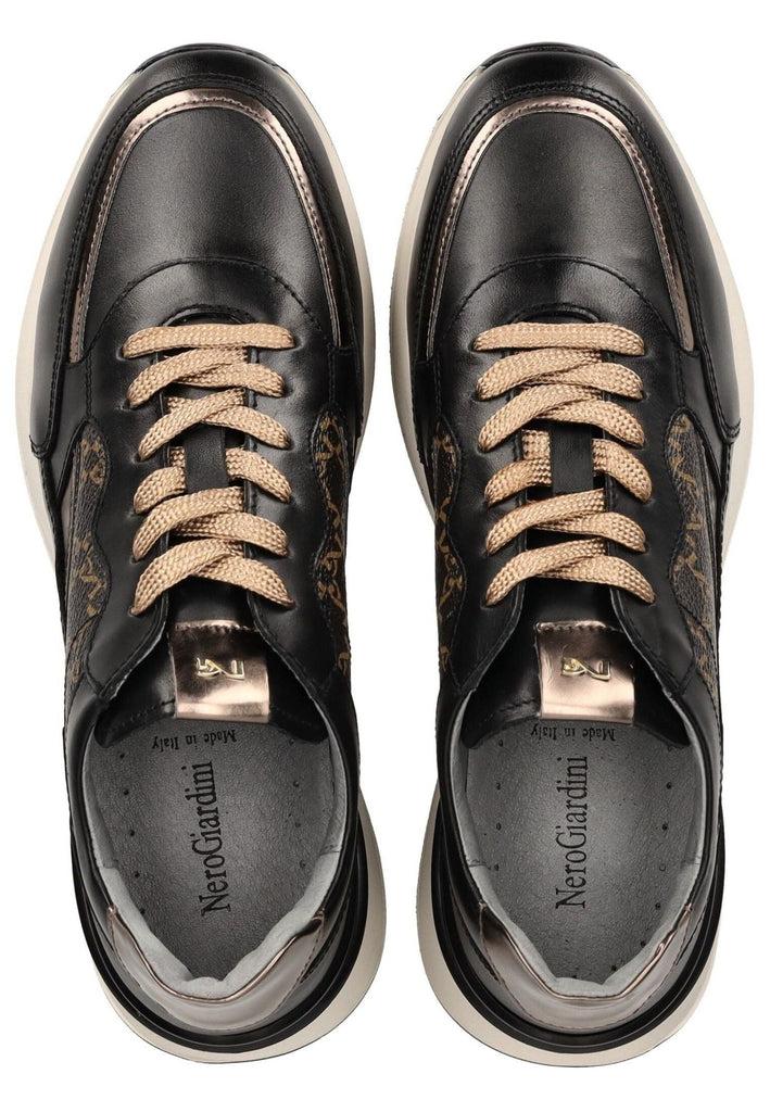 Nero Giardini Sneaker Leder/Synthetik Schwarz Kombi