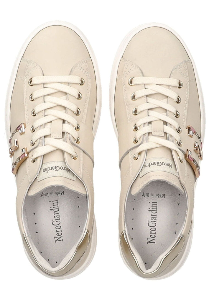 Nero Giardini Sneaker Leder/Textil Hellbeige
