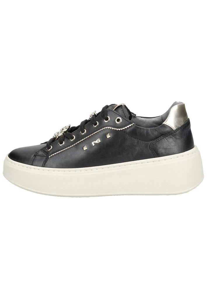 Nero Giardini Sneaker Leder/Textil Schwarz/Gold
