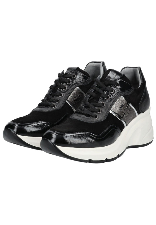Nero Giardini Sneaker Leder/Textil Schwarz Kombi