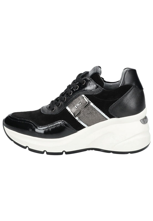 Nero Giardini Sneaker Leder/Textil Schwarz Kombi