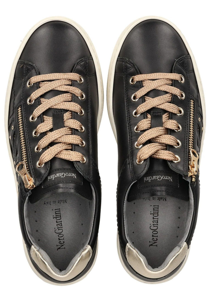 Nero Giardini Sneaker Leder/Textil Schwarz Kombi