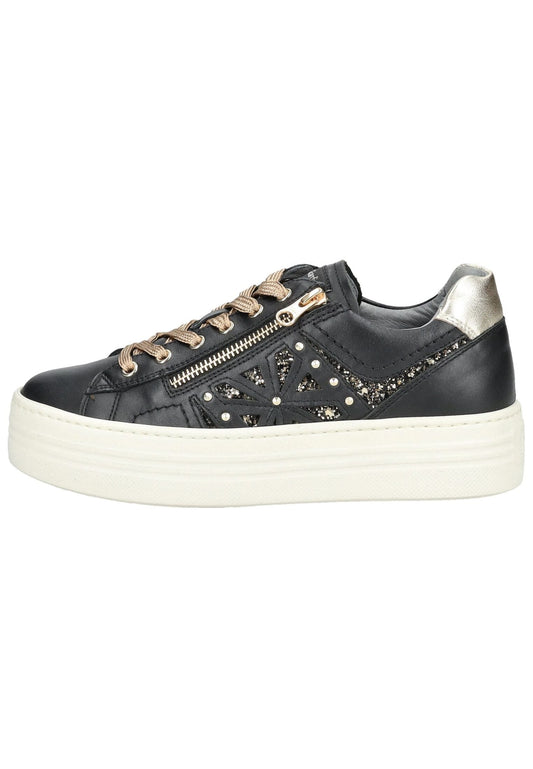 Nero Giardini Sneaker Leder/Textil Schwarz Kombi