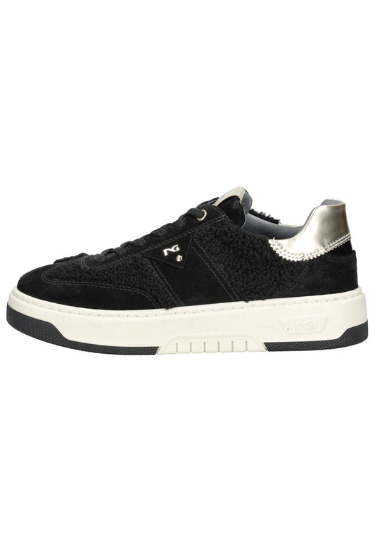 Nero Giardini Sneaker Leder/Textil Schwarz/Silber