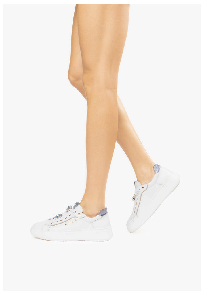 Nero Giardini Sneaker Leder/Textil Weiß