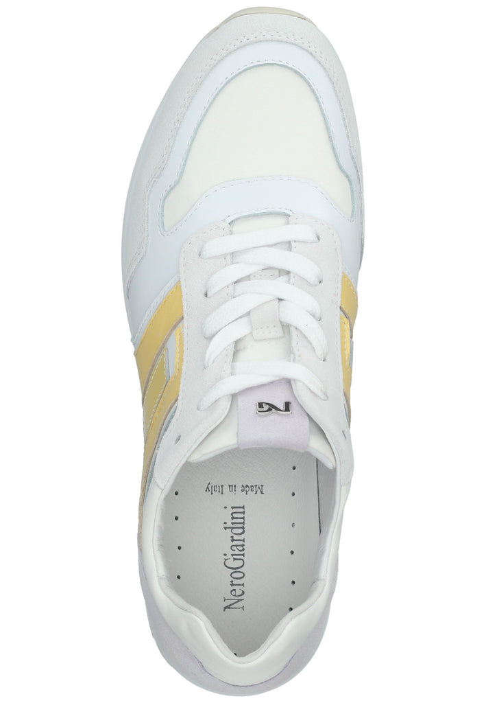Nero Giardini Sneaker Leder/Textil Weiß/Gelb