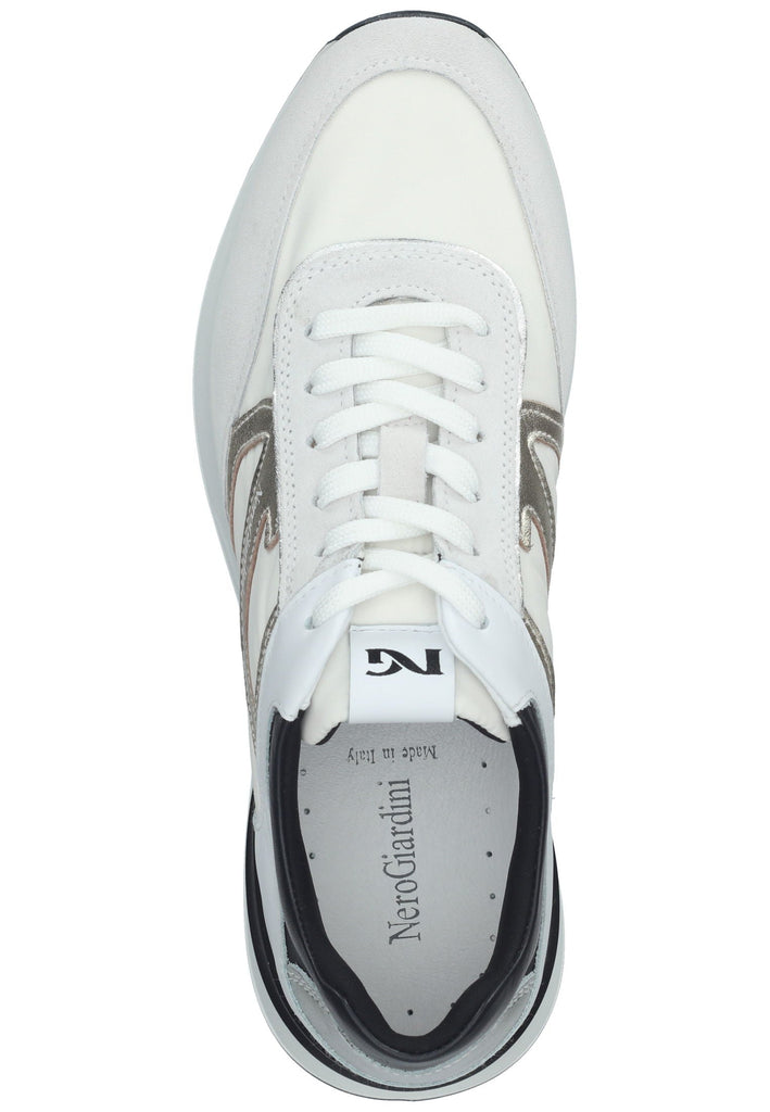 Nero Giardini Sneaker Leder/Textil Weiß/Gold