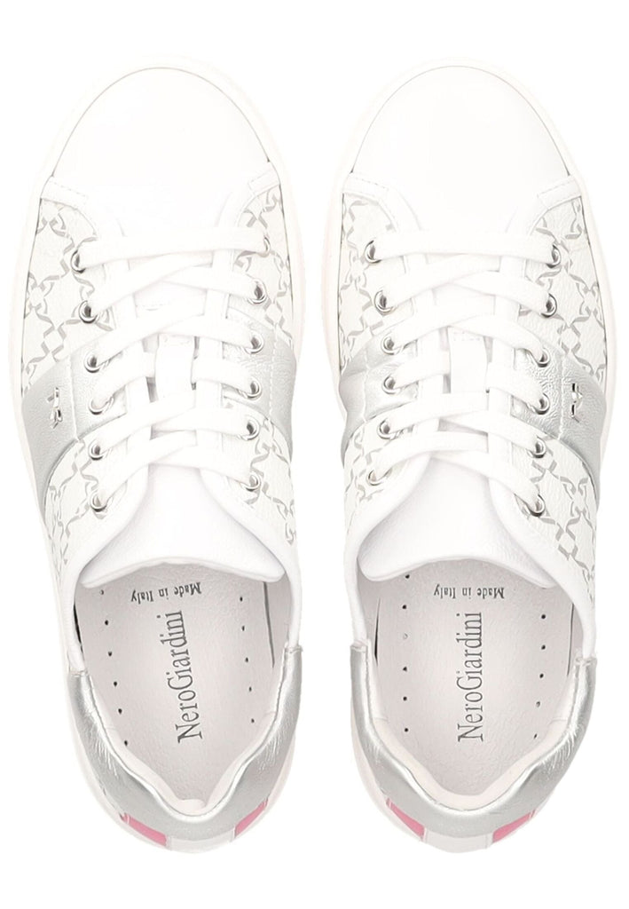 Nero Giardini Sneaker Leder/Textil Weiß/Silber