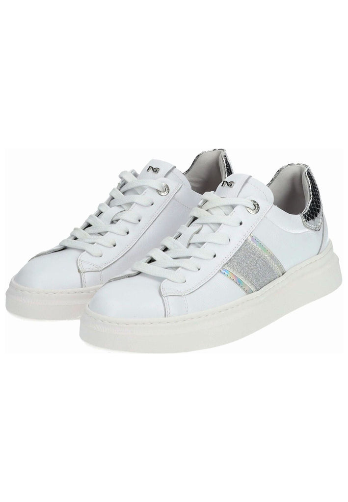 Nero Giardini Sneaker Leder/Textil Weiß/Silber